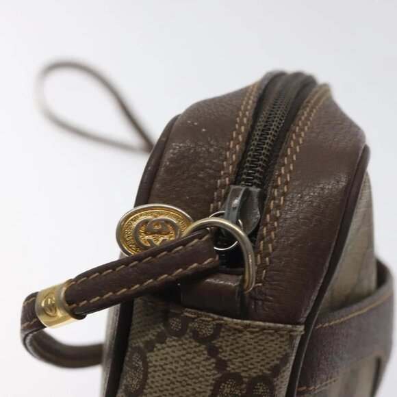 GUCCI GG Supreme Shoulder Bag PVC Beige Gold Auth - Picture 5 of 15